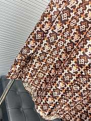 Colestore Louis Vuitton  Monogram Printed Long-Sleeved Silk Shirt Coffee Bean Brown - 4