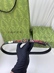 Colestore Gucci Reversible GG Marmont thin belt Black leather silver-toned hardware 2.0cm - 1