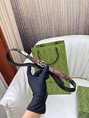 Colestore Gucci Reversible GG Marmont thin belt Black leather silver-toned hardware 2.0cm - 4