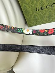 Colestore Gucci Reversible GG Marmont thin belt Black leather gold-toned hardware 2.0cm - 5