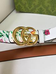 Colestore Gucci Reversible GG Marmont belt brown and white leather gold-toned hardware 3.0cm - 6
