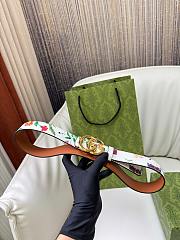 Colestore Gucci Reversible GG Marmont belt brown and white leather gold-toned hardware 3.0cm - 5