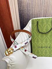 Colestore Gucci Reversible GG Marmont belt brown and white leather gold-toned hardware 3.0cm - 3