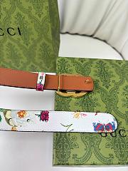 Colestore Gucci Reversible GG Marmont belt brown and white leather gold-toned hardware 3.0cm - 2