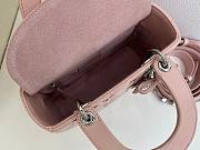 Colestore Dior Small Lady Dior My ABCDior Pink Cannage Lambskin Embroidered with Multicolor Doves & Roses Motif 20 x 18 x 8 cm - 5