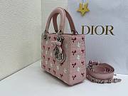 Colestore Dior Small Lady Dior My ABCDior Pink Cannage Lambskin Embroidered with Multicolor Doves & Roses Motif 20 x 18 x 8 cm - 6
