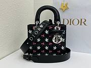 Colestore Dior Small Lady Dior My ABCDior Black Cannage Lambskin Embroidered with Multicolor Doves & Roses Motif 20 x 18 x 8 cm - 1