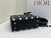 Colestore Dior Small Lady Dior My ABCDior Black Cannage Lambskin Embroidered with Multicolor Doves & Roses Motif 20 x 18 x 8 cm - 2