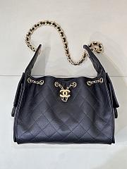 Colestore CHANEL 25 SMALL HANDBAG   Grained Calfskin & Gold-Tone Metal  Black 30 x 26 x 14cm - 5