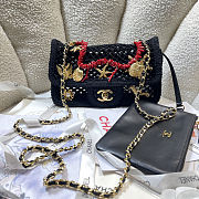 Colestore Chanel Coco Beach 2026 collection   Small Flap Bag   Mesh, Charms & Gold-Tone Metal  Black  14 x 21 x 6cm - 1