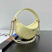 Colestore Chanel Clutch with chain  Grained Calfskin  Light Yellow 15x22x6cm - 5