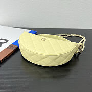 Colestore Chanel Clutch with chain  Grained Calfskin  Light Yellow 15x22x6cm - 3