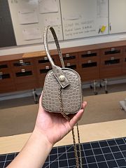Colestore Chanel Métiers d’art 2026   Clutch with chain   Crocodile Embossed Calfskin & Gold-Tone Metal  Dark Khaki  11 x 23 x 12.5cm - 2