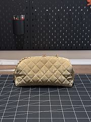 Colestore Chanel Spring Summer 2026   Clutch with chain   Suede Calfskin & Gold Metal  Dark Beige  18 x 30 x 15cm - 1