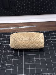 Colestore Chanel Spring Summer 2026   Clutch with chain   Suede Calfskin & Gold Metal  Dark Beige  18 x 30 x 15cm - 6