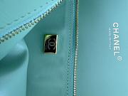 Colestore Chanel Maxi Flap bag   Suede Calfskin & Gold-Tone Metal Tiffany Blue 39×26×11cm - 6