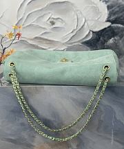 Colestore Chanel Maxi Flap bag   Suede Calfskin & Gold-Tone Metal Tiffany Blue 39×26×11cm - 4