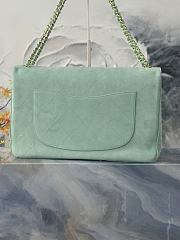Colestore Chanel Maxi Flap bag   Suede Calfskin & Gold-Tone Metal Tiffany Blue 39×26×11cm - 3