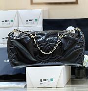 Colestore Chanel Black Patent Vinyl Rock and Chain Bag 47 x 27 x 16 cm - 2