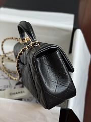 Colestore  Chanel Mini Flap Bag with Top Handle Lambskin & Gold-Tone Metal Black 20cm - 4