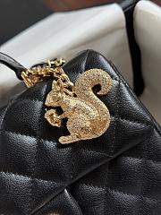 Colestore  Chanel Mini Flap Bag with Top Handle Lambskin & Gold-Tone Metal Black 20cm - 2