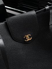 Colestore Chanel LARGE SHOPPING BAG   Grained Calfskin & Gold-Tone Metal  Black 36 x 46 x 20cm - 3