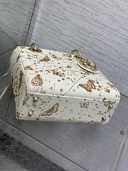 Colestore Dior Medium Lady Dior Bag White Butterfly Zodiac Motif Embroidery 20cm - 4
