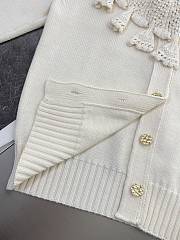 Colestore Louis Vuitton Crochet Flounce Cardigan Milk White - 4