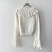 Colestore Louis Vuitton Crochet Flounce Cardigan Milk White - 3