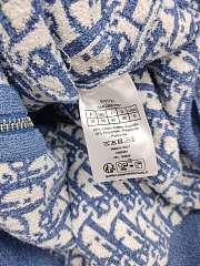 Colestore Dior Dioriviera Zipped Cardigan with Hood Blue Spongy Dior Oblique Cotton-Blend Jacquard  - 3