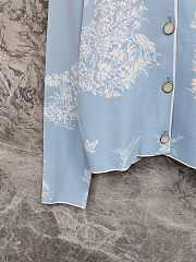 Colestore Dior Dioriviera Jacket White and Blue Toile de Jouy Floral Garden Technical Knit - 4