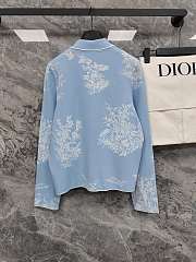 Colestore Dior Dioriviera Jacket White and Blue Toile de Jouy Floral Garden Technical Knit - 6
