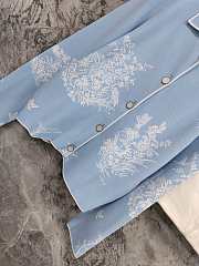 Colestore Dior Dioriviera Jacket White and Blue Toile de Jouy Floral Garden Technical Knit - 5