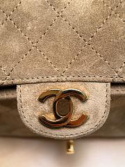 Colestore Chanel FALL WINTER 2026 PRE-COLLECTION MINI FLAP BAG Suede Calfskin & Gold-Tone Metal  Dark Beige 13x20x6cm - 6