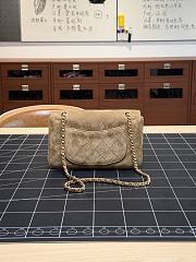 Colestore Chanel FALL WINTER 2026 PRE-COLLECTION MINI FLAP BAG Suede Calfskin & Gold-Tone Metal  Dark Beige 13x20x6cm - 3