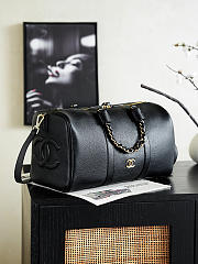 Colestore Chanel Cruise 2026/27 Duffle Bag Grained Calfskin & Gold-Tone Metal Black 48 × 27 × 24 cm - 2