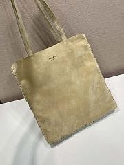 Colestore Prada Large suede and crochet tote bag  Desert Beige 35 x 38 x 5cm - 6