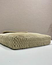 Colestore Prada Large suede and crochet tote bag  Desert Beige 35 x 38 x 5cm - 5