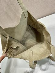 Colestore Prada Large suede and crochet tote bag  Desert Beige 35 x 38 x 5cm - 2