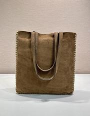 	 Colestore Prada Large suede and crochet tote bag Cocoa Brown 35 x 38 x 5cm - 1