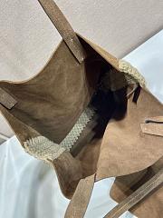 	 Colestore Prada Large suede and crochet tote bag Cocoa Brown 35 x 38 x 5cm - 4
