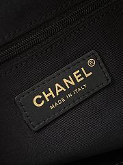 Colestore Chanel Small Tote Canvas Calfskin, Lambskin & Gold-Tone Metal, Gray & Black 36x24x14cm - 5