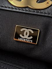 Colestore Chanel Small Tote Canvas Calfskin, Lambskin & Gold-Tone Metal, Gray & Black 36x24x14cm - 4