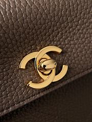 	 Colestore Chanel SMALL SHOPPING BAG Grained Calfskin & Gold-Tone Metal Dark Brown 15 x 30.5 x 11.5 cm - 3