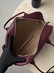 Colestore Chanel Spring Summer 2026   Large Bowling Bag  Lambskin & Gold-Tone Metal  Burgundy  19 x 35.5 x 12.5cm - 6