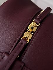 Colestore Chanel Spring Summer 2026   Large Bowling Bag  Lambskin & Gold-Tone Metal  Burgundy  19 x 35.5 x 12.5cm - 3