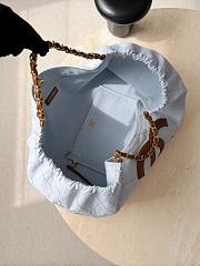 Colestore Chanel Coco Beach 2026 collection   Small Shopping Bag   Denim, Calfskin & Gold-Tone Metal  Blue & Brown 20x43x17cm - 4
