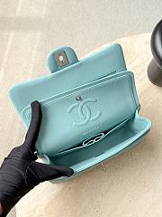Colestore Chanel Classic Handbag Quilted Lambskin & Silver-Tone Metal Light Turquoise 14.5 x 23 x 6 cm - 2