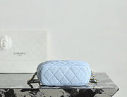 Colestore Chanel Clutch with Chain Grained Calfskin & gold-tone Light Blue 21.5x19x6cm - 3