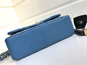 Colestore Chanel Jumbo Classic Handbag   Lambskin & Silver-Tone Metal  Dark Blue  30x18x8cm - 6